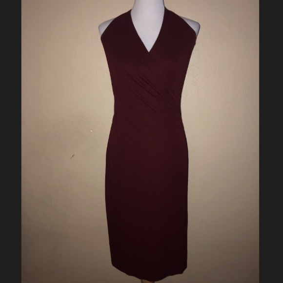 Final Price Ralph Lauren burgundy wrap dress - Picture 2 of 8